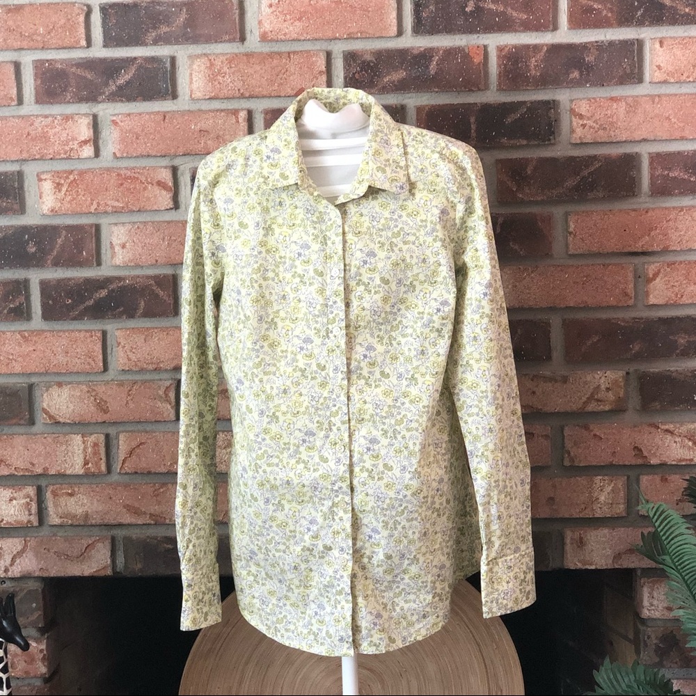 Ann Taylor Floral Button Front Shirt